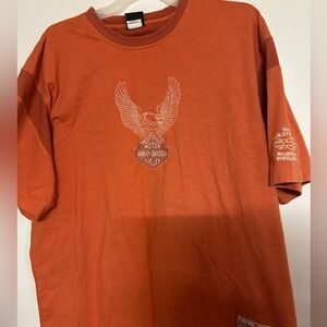 Harley Davidson Orange Shirt XXL Ohio West Virginia